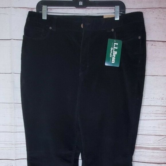 LL Bean Favorite Fit 16 Regular Women Black Pants - Picture 1 of 14